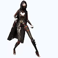 Modern game character female chivalrous man 3d model
