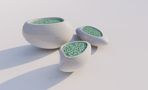 Modern Flower Bowl 3d model