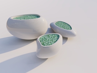 Modern Flower Bowl 3d model