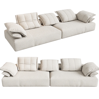 Modern double sofa 3d model