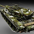 German Tank Leopard Tank Main Battle Tank Heavy Tank Snow Painting 3d model