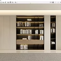 Modern Bookcase Background Cabinet Sofa Background Cabinet 3d model