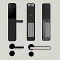 Modern Door Handles In Black Metal With Sleek Design For Home Interior Use