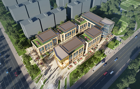 New Chinese Commercial Building Commercial Complex 3d model