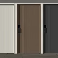 Modern Security Doors Featuring Vertical Striped Design Multiple Colors And Secure Locks 3d model