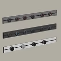 Modern Metallic Control Strips With Circular Buttons In Silver Dark Gray And White