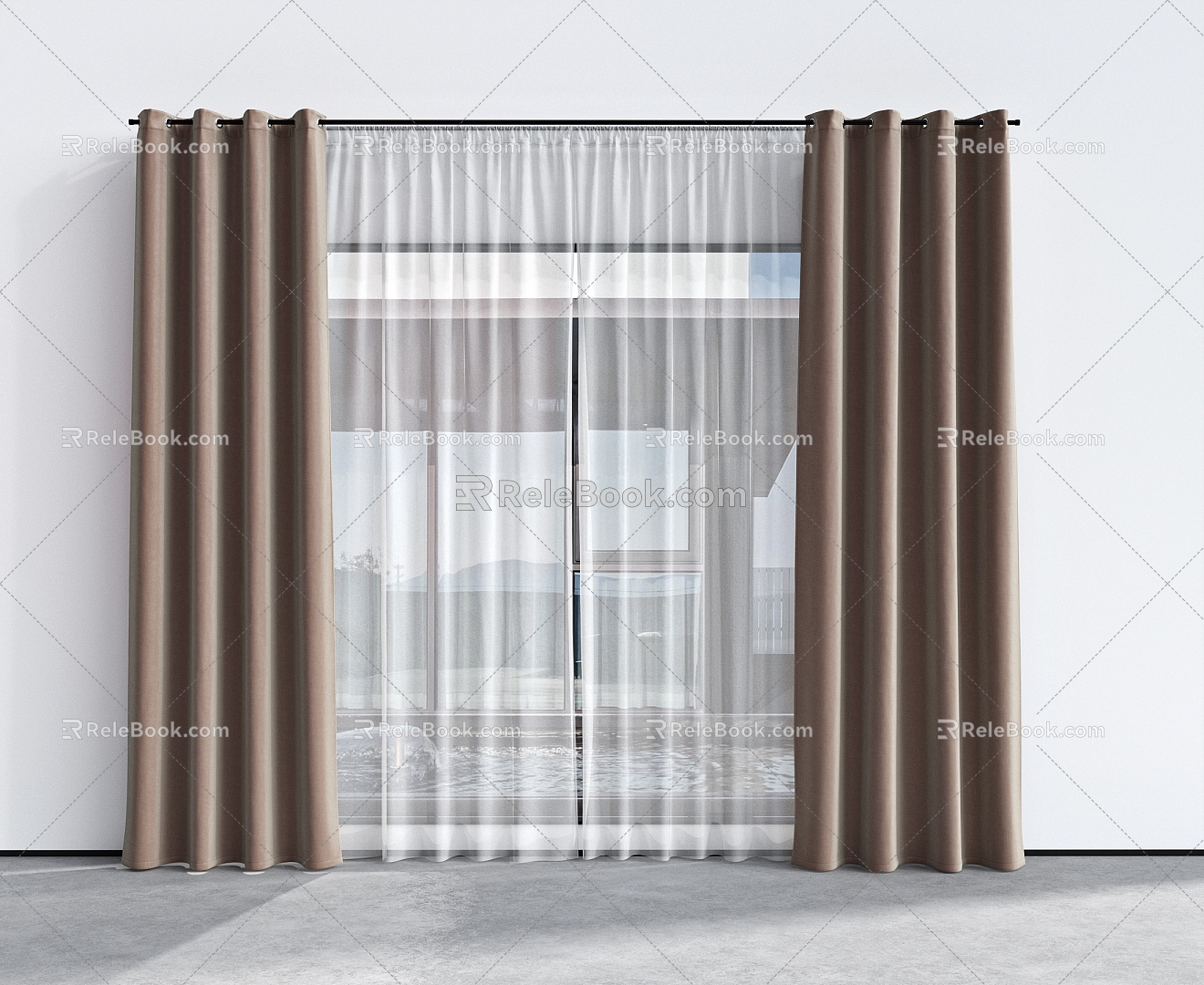 Modern Curtains 3d model