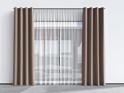 Modern Curtains 3d model