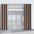 Modern Curtains 3d model