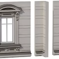 Ornate Classical Casement Window Design For Building Exterior With Stone Finish