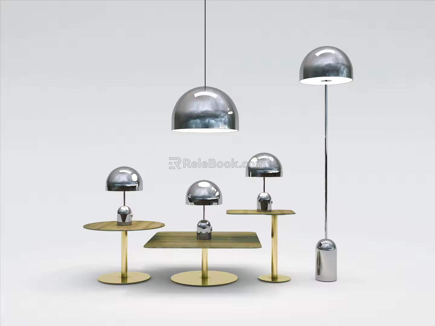 Modern lamp combination table lamp floor lamp chandelier lamp combination 3d model