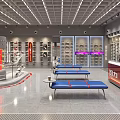 LI-NING Sports Retail Store With Modern Interior Display Shelves And Bright Lighting
