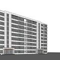 Modern Multi Storey Apartment Building Exterior Design With Windows And Balconies