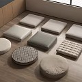 Cushion Bay Window Cushion Sofa Cushion Futon Cushion Pillow 3d model