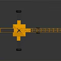 Yellow Construction Crane Equipment With Long Boom Base Wheels And Hook