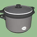 Two Black Slow Cookers Kitchen Appliances With Lids And Handles For Home Cooking Use