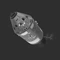 Space Exploration Capsule With Solar Panel Structure And Technical Details In Cosmic Mission