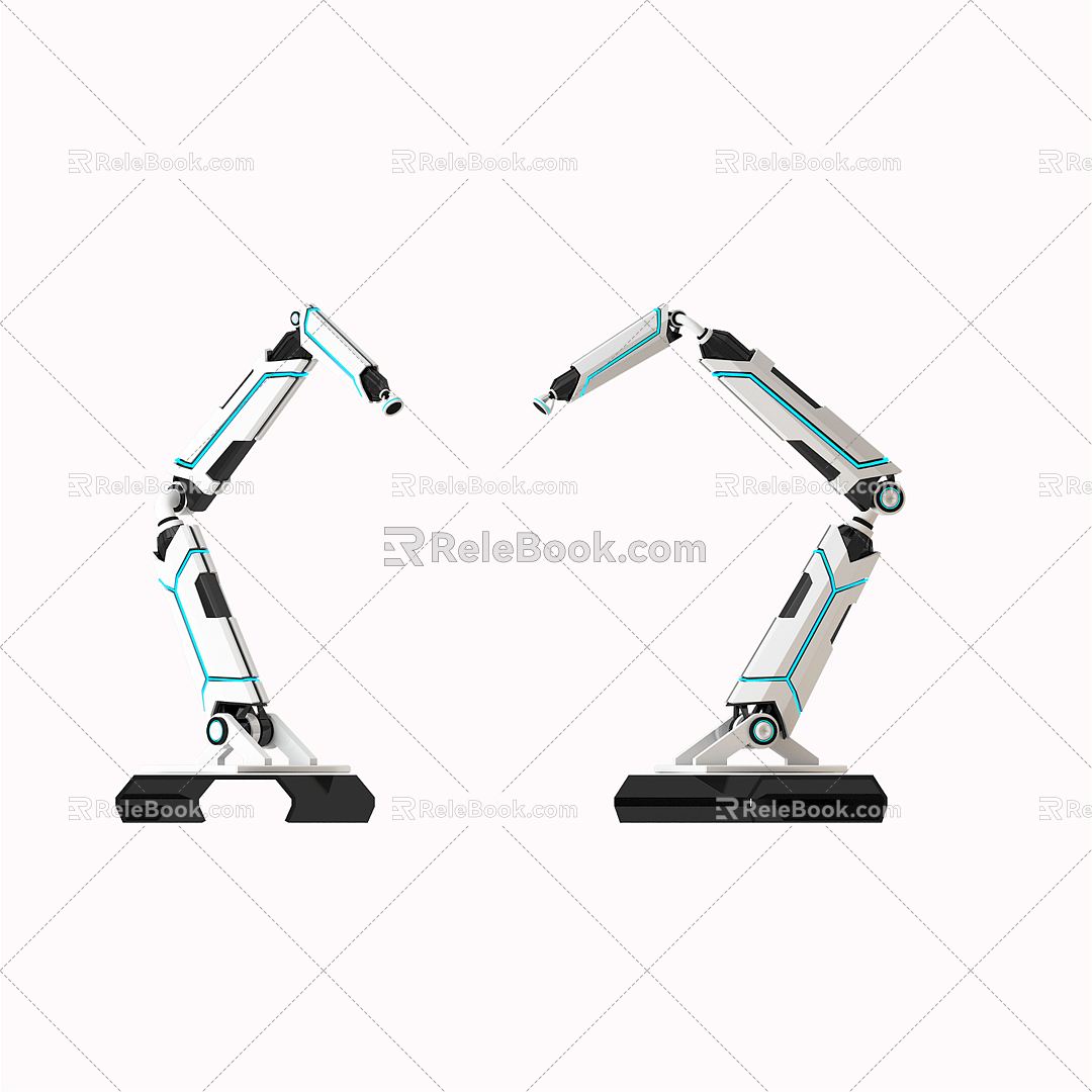 Modern mechanical arm machine equipment 3d model