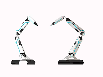 Modern mechanical arm machine equipment 3d model