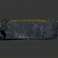 Wooden Stone Block With Natural Green Moss Covered Surface Durable Material
