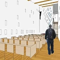 Modern Museum Building With White Exterior And Unique Illuminated Architectural Features