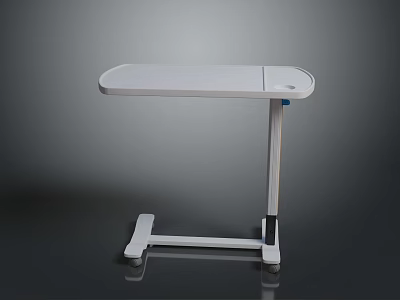White Modern Desk With Stable Stand Structure And Smooth Tabletop Surface 3d model