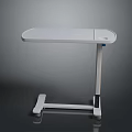 White Modern Desk With Stable Stand Structure And Smooth Tabletop Surface 3d model