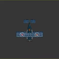 Vintage Blue Biplane Passenger Plane Model With Red Insignia And Classic Design Details