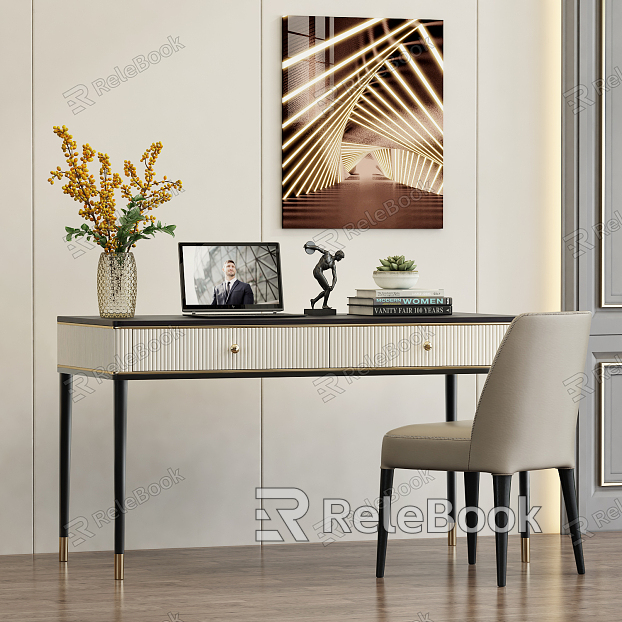 Light Luxury Desk and Chair model