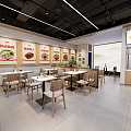 Modern noodle shop ramen shop shopping mall restaurant 3d model