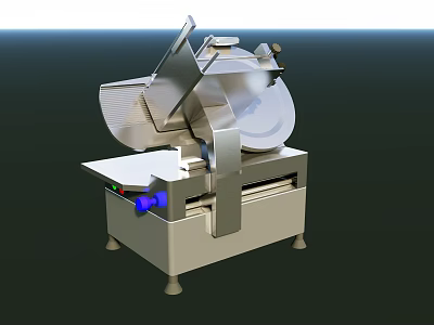 Commercial Kitchen Stainless Steel Meat Slicer Machine for Food Preparation 3d model