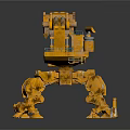 Yellow Heavy Duty Mechanical Multi Legged Industrial Vehicle With Robotic Structure