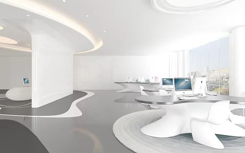 Modern Public Office 3d model