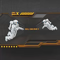 Commercial Chill Gun Device With Astronaut Figures Tech Circuit Board Design And Orange Black Accents