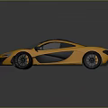 Yellow Luxury Sports Car With Sleek Modern Exterior And Black Rims