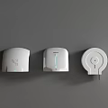 White Wall Mounted Automatic Sanitizer Dispensers With Induction And Indicator Lights 3d model
