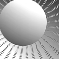 Perforated Metal Tubes With Round Holes Shiny Surface And Cylindrical Design