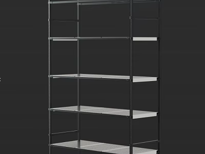 Metal Storage Shelving Unit With Multi Tier Open Design For Home Organization 3d model