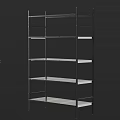 Metal Storage Shelving Unit With Multi Tier Open Design For Home Organization 3d model