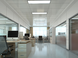 Modern office document room 3d model