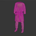 Loose Fit Beige Long Sleeve Robe With Belt And Matching Pants And Shoes