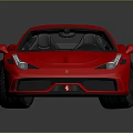Red Luxury Sports Car With Streamlined Design And Black Alloy Wheels