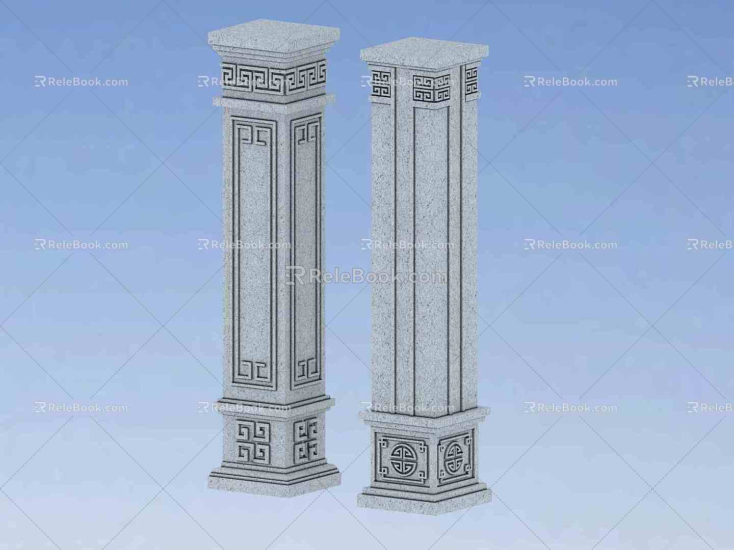 Chinese Pillar 04 3d model