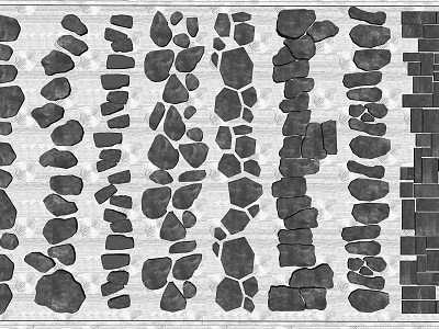 Creative Stepping Stones Patterns For Garden Landscape And Outdoor Pathway Design 3d model
