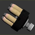 Black Revolver Cylinder Loaded With Golden Bullets On Dark Background