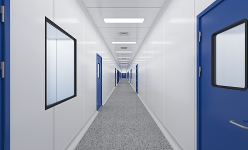 Modern corridor purification corridor 3d model