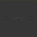 Futuristic Mechanical Dragonfly Model With Sleek Metallic Wings And Detailed Body Structure
