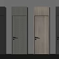 Interior Hinged Doors Featuring Diverse Wood Textures And Multiple Design Styles 3d model