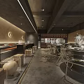 Modern Restaurant Interior Design With Dining Tables Chairs Stylish Lighting And Wall Decor