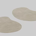 Light Beige Square Carpet With Soft Textured Fabric And Smooth Surface For Home Decoration